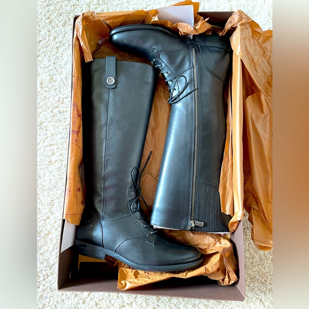 Patricia Nash Cavallo Black Leather Boots 10